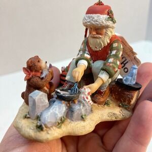 Santa Claus Bear Camping Christmas Ornament Holiday Decor Outside Inside GSI